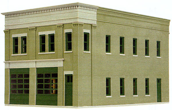 Two-Bay Fire Station by Walthers @ dallasmodelworks.com