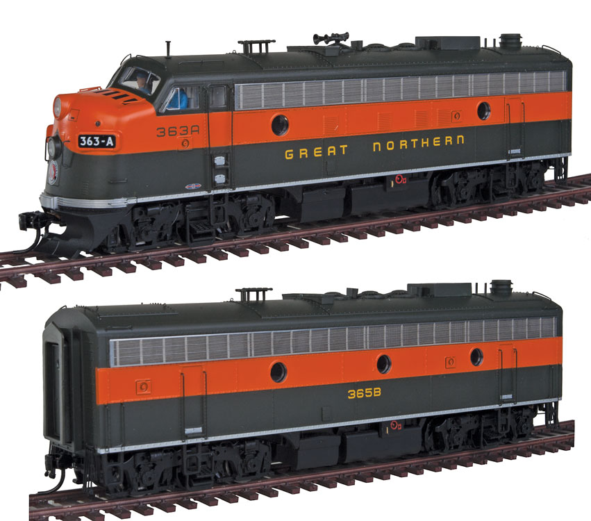 EMD F7A-B Set W/Tsunami® Sound & DCC (Simplified Scheme) Great Northern ...