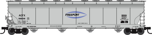 ACF 5701 Centerflow Plastics Hopper Freeport by Atlas Model Railroad Co ...