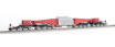 Bachmann Industries 380-Ton Schnabel Transformer Car (North American Style) (Red + Black, Gray Load, Silver Trucks)