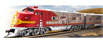 Broadway Limited Imports Paragon2 EMD E6 Set (A Unit w/Sound & DCC/Unpowered B Unit) - Santa Fe Nos. 15L, 15A (Warbonnet)