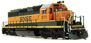 Broadway Limited Imports BlueLine™ Series, Diesel EMD SD40-2 Low Hood -Burlington Northern Santa Fe No. 6701