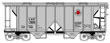 Bowser Manufacturing Co. 70-Ton 2-Bay Covered Hopper – Lehigh & New England LNE 12685