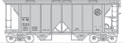 Bowser Manufacturing Co. 70-Ton 2-Bay Covered Hopper – Western Maryland WM 5113