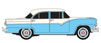 Classic Metal Works Mini Metals® 1955 Ford Fairlane 4-Door Town Sedan (Blue, Snowshoe White)