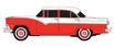 Classic Metal Works Mini Metals® 1955 Ford Fairlane 4-Door Town Sedan (Torch Red, Snowshoe White)