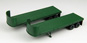 Classic Metal Works Mini Metals Fruehauf® Factory Green 32' Flatbed Trailers (2 Pack)