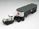 Classic Metal Works Mini Metals White WC22 Tractor w/32' Aerovan Covered Wagon Trailer - US Steel American Sheet Steel Co.