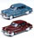 Classic Metal Works Mini Metals® 1950 Plymouth 4-Door Sedan (2 Pack) - Salvador Blue, Mexico Red (N Scale)