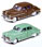 Classic Metal Works Mini Metals® 1950 Plymouth 4-Door Sedan (2 Pack) - Trinidad Brown, Channel Green (N Scale)