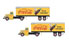 Classic Metal Works Mini Metals® White WC22 Tractors with 32' Aerovan Trailers - Coca-Cola (Work Refreshed)(Set of 2) (N Scale)