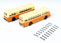 Classic Metal Works GMC TD 3610 Transit Bus (2-Pack) - Orange w/Cream Roof (N Scale)