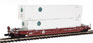 Con-Cor Gunderson 'All Purpose' Twin Stack Well Car w/2 Containers – BNSF w/1 ea. 48' & 53' Containers