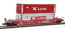 Con-Cor Gunderson 'All Purpose' Twin Stack Well Car w/2 Containers – Rail-Bridge w/2 45' K Line Containers RLBX 53613