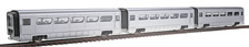 Con-Cor Aerotrain Add-On 3 Car Coach Set - Unlettered