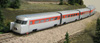 Con-Cor Aerotrain Add-On 3 Car Coach Set - Unlettered