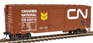 Herpa Models 40' NSC Rebuilt Box Car w/No Roofwalk and Short Ladders - Canadian National - Modern Grain Service