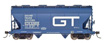 InterMountain Railway Company ACF Center Flow 2-Bay Hopper - Grand Trunk Western GTW 315055