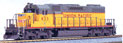 Kato USA, Inc. EMD SD38-2 Powered Union Pacific #Y833 (Mini-Winged Shield & Lightning Bolt)