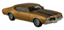 Model Power Minis 1969 Oldsmobile 442 (Gold w/Black Stripes)