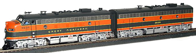 Emd F7a-b Set W Sound & Dcc Great Northern By Proto 2000 