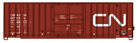 Walthers Proto 50' Gunderson Hi-Cube Paper Service Boxcar - Canadian National CN 406581