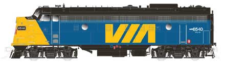 GMD FP9A (LokSound and DCC) - VIA Rail Canada 6540 (Slanted Nose Color ...