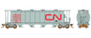 Rapido Trains, Inc. 3800 Cu. Ft. Cylindrical Covered Hopper 6-Pack - Canadian National Set #1 (As Delivered) CN 369005, 369215, 369824, 369741, 369138, 369069