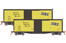 Rapido Trains, Inc. USRA Double-Sheathed Wood Boxcar (2-Pack #2) - Toronto, Hamilton & Buffalo THB 4576, THB 4795 (Yellow Scheme)