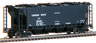 TrueLine Trains Slab Side Hopper Car w/6 Square Hatches (6 Pack) – Canadian Pacific - (Black w/Small, White Block Lettering)