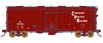 TrueLine Trains 8 Hatch Reefer Assortment (Pack of 6) - Canadian Pacific (Mineral Brown, Stepped Block Lettering)