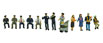 TomyTec Co. Ltd. Working People In Uniforms (Pack of 12) (N Scale)