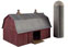 Walthers Cornerstone Meadowhead Barn And Silo (N Scale)