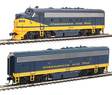 EMD F7A-B Set (Tsunami® Sound & DCC) Chesapeake & Ohio By Walthers ...