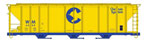 WalthersMainline 50' Pullman-Standard PS2-CD 4427 3-Bay Covered Hopper - Western Maryland WM 4668