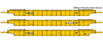 WalthersMainline NSC 3-Unit 53' Well Car - TTX Company DTTX 620480