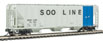 WalthersMainline 54' PS2-CD 4427 Low-Side Covered Hopper - Soo Line 70153