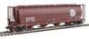 WalthersMainline 59' Cylindrical Hopper (Trough Hatches) - Burlington Northern Santa Fe BNSF 421702