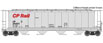 WalthersMainline 59' Cylindrical Hopper - Canadian Pacific CP 384540