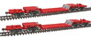 Walthers Gold Line™ 81' 4-Truck Depressed Center Flat Car (2 Pack)- Kasgro Rail Leasing KRL 27800; KRL 27803