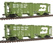 Walthers Gold Line PS-2 2893 Cubic Foot 3-Bay Covered Hopper - Burlington Northern (2-Pack)