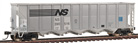 Walthers Gold Line Trinity RD-4 Coal Hopper (6-Pack) - Norfolk Southern (Aluminum)