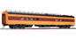 Walthers Milwaukee Road 1955 'Twin Cities Hiawatha' Streamlined Cars 26-Seat Tap Lounge #172-173