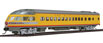 Walthers Milwaukee Road Streamlined Cars (Yellow & Gray) - '...Rapids' Series #186-189 Skytop Lounge