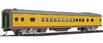 Walthers Milwaukee Road Streamlined Cars (Yellow & Gray) - #498-Series 52-Seat Coach w/Straight Sills & Disc Brakes